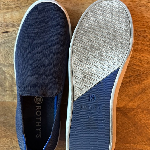 Rothy’s The Original Slip On Sneaker Size 9.5 Navy Blue Women’s Washable - Picture 3 of 4